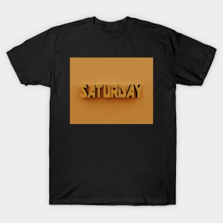 3D Text - Saturday T-Shirt